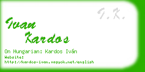 ivan kardos business card